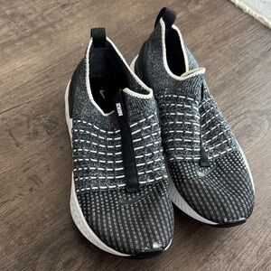 Nike Women’s Slip-On Knit Sneakers — Black & White